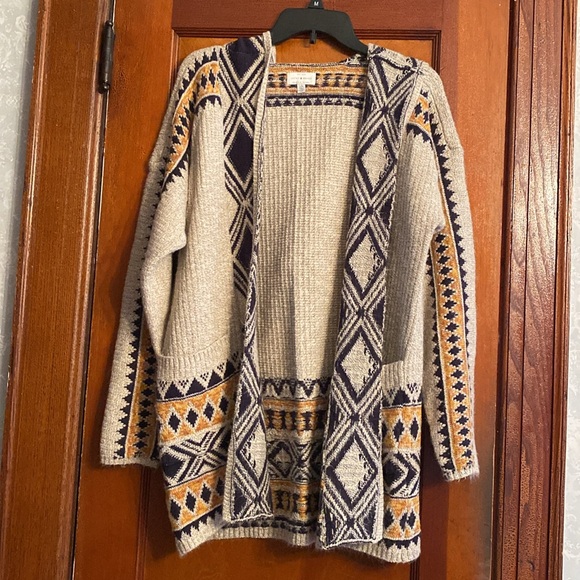 Lucky Brand Large Tribal Sweater W22 L30 - Picture 5 of 10